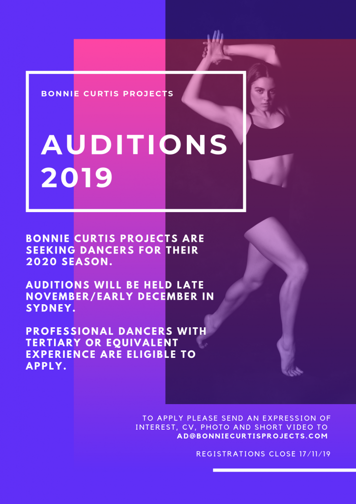 Bonnie Curtis Projects 2020 Season Auditions